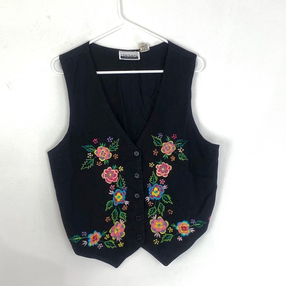 Women’s VINTAGE BOHO floral vest medium - Picture 2 of 7